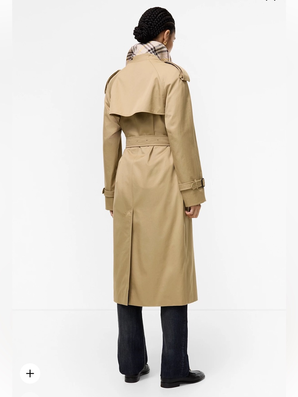 NEW Burberry Double-Breasted Long Castleford Trench Coat in Beige Cotton - Picture 4 of 16